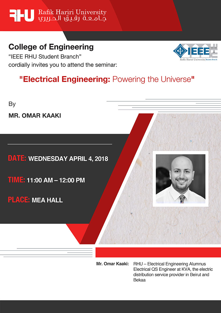 Electrical Engineering Powering the Universe Rafik Hariri University